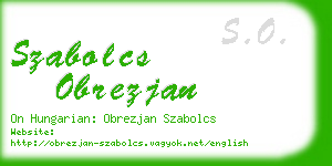 szabolcs obrezjan business card